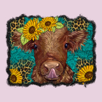 Western Leopard Buffalo Plaid Baby Highland Cow Ladies Tee | Teevron