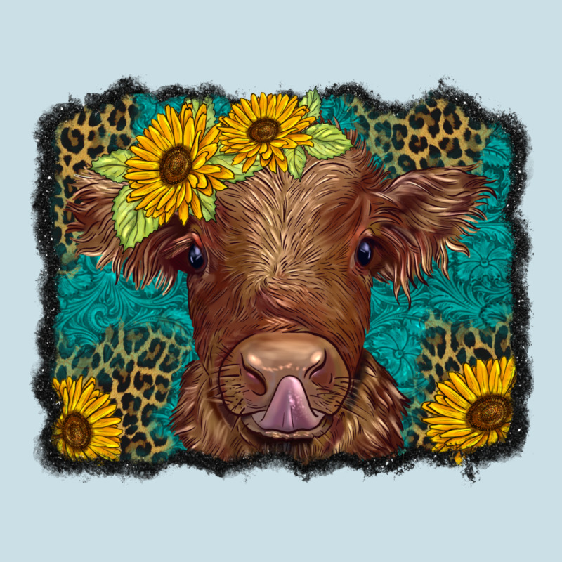Western Leopard Buffalo Plaid Baby Highland Cow Ladies Tee by BarkalooDesign | Teevron