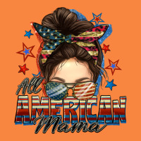 All American Mama Messy Bun 4th Of July Premium Sweatshirt | Teevron