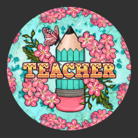 Teacher Floral Pencil Round Earring Urban Heavy Tee | Teevron