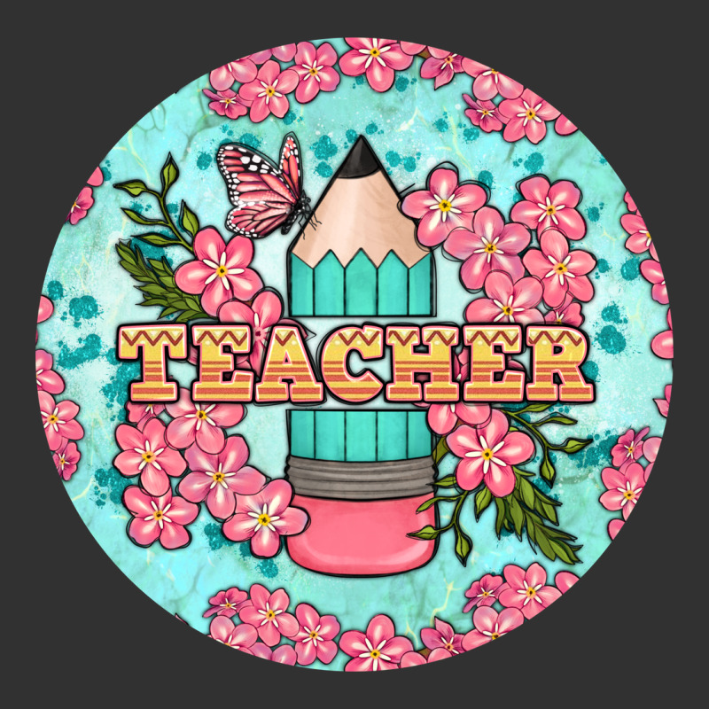 Teacher Floral Pencil Round Earring Urban Heavy Tee by BundleAndBundleShop | Teevron