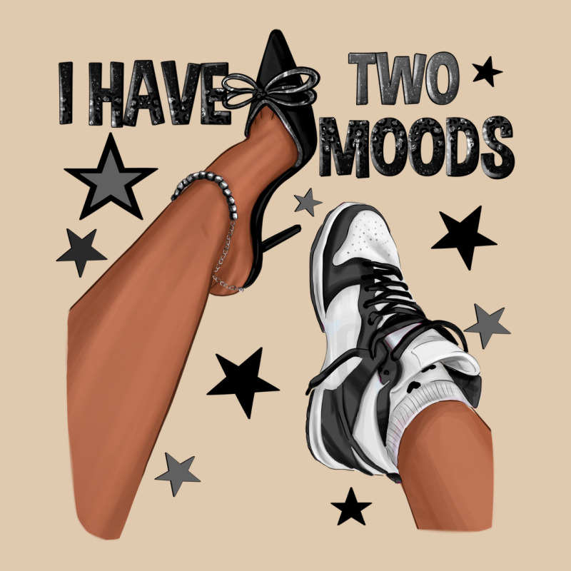 I Have Two Moods Black Sneakers Afro Girl Heavyweight Sweatshirt by texasbilliewilder | Teevron
