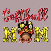 Softball Mom And Afro Messy Bun Mom Vintage Hoodie | Teevron