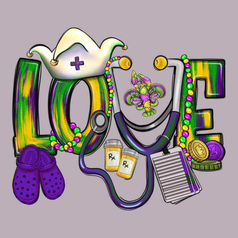 Mardi Gras Love Nurse Vintage Tee by BundleAndBundleShop | Teevron