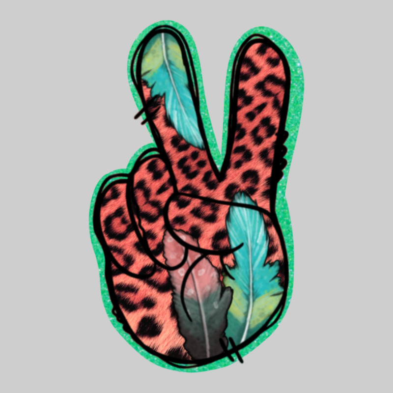 Feather Pink Leopard Peace Sign Premium Tee by Jasminsmagicworld | Teevron