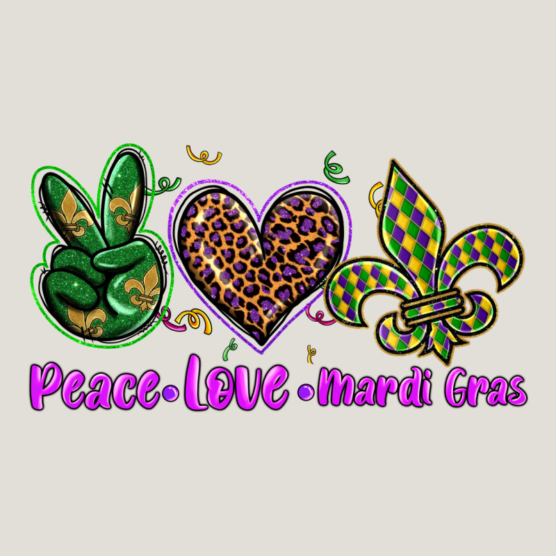 Peace Love Mardi Gras Heavy Core Tee by BarkalooDesign | Teevron