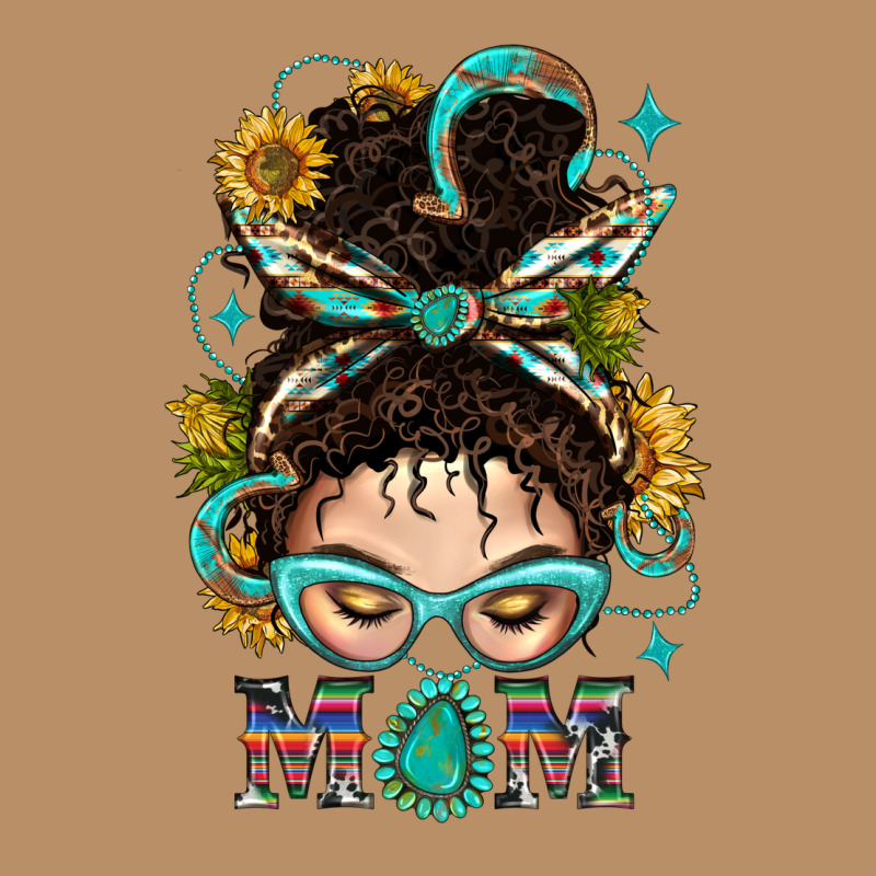 Western Messy Bun Mom With Sunflower Vintage Hoodie by BundleAndBundleShop | Teevron