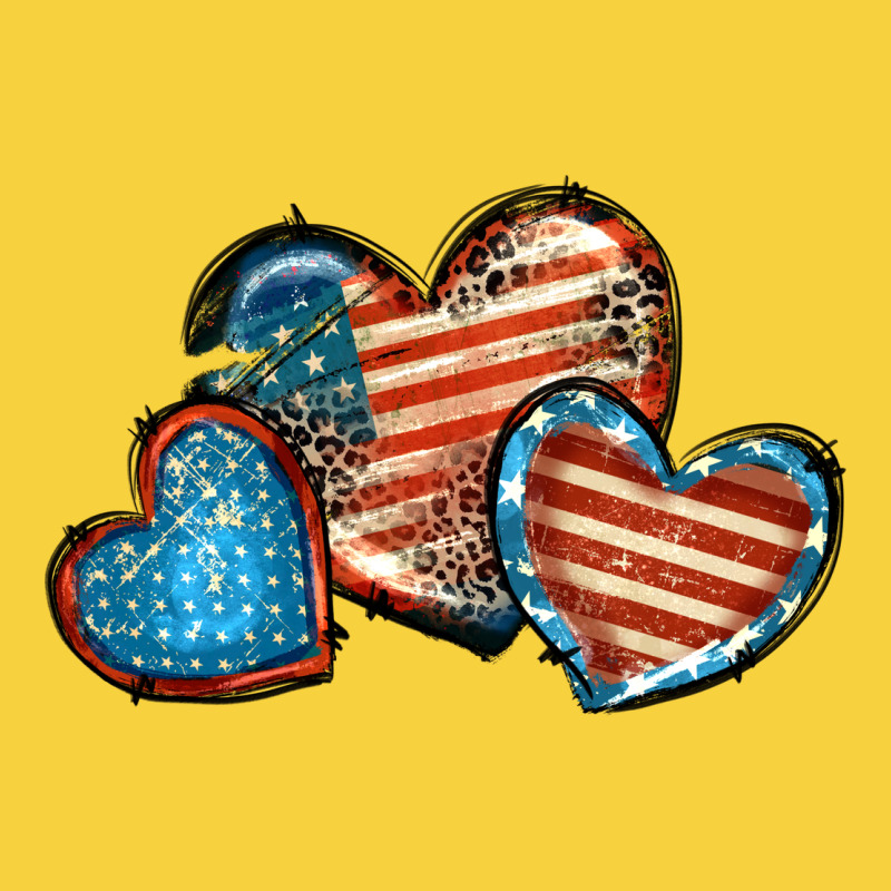 American Flag Hearts 4th Of July Premium Sweatshirt by FaDigitalArtStudio | Teevron