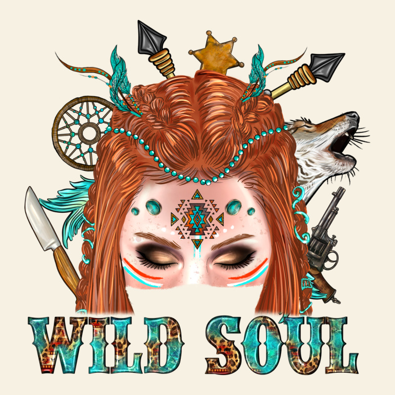 Western İndian Wild Soul With Braid Hair Woman Vintage Tee by BundleAndBundleShop | Teevron