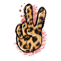 Pink Glitter Leopard Peace Sign Premium Tee | Teevron
