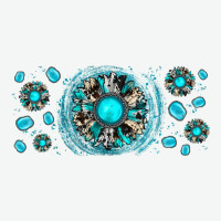 Turquoise Gemstone Sunflower Urban Heavy Tee | Teevron