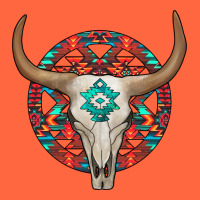 Turquoise Aztec Bullskull Premium Hoodie | Teevron