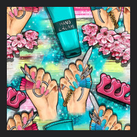 Hand Cream And Nail Tools With Serape And Glitter Seamless Pattern Bbs Vintage Tee | Teevron