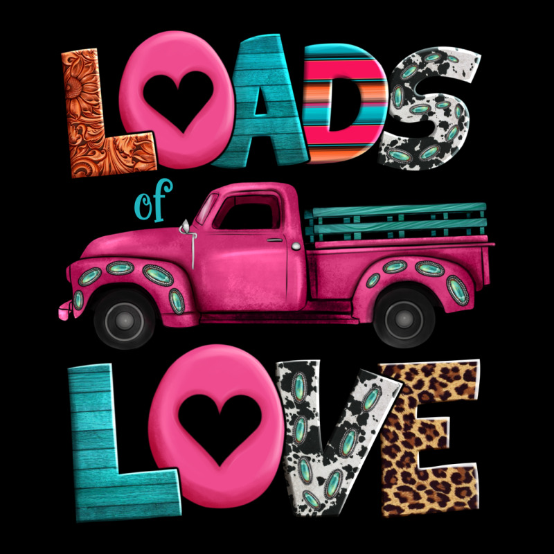 Loads Of Love Valentine's Day Truck Ladies Tee by Jasminsmagicworld | Teevron