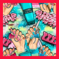 Hand Cream And Nail Tools With Serape And Glitter Seamless Pattern Bbs Classic Tee | Teevron