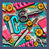 Nail Art Tools And Hand Cream With Serape And Turquoise Glitter Seamle Vintage Tee | Teevron