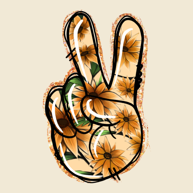 Floral Gold Peace Sign Premium Tee by Jasminsmagicworld | Teevron