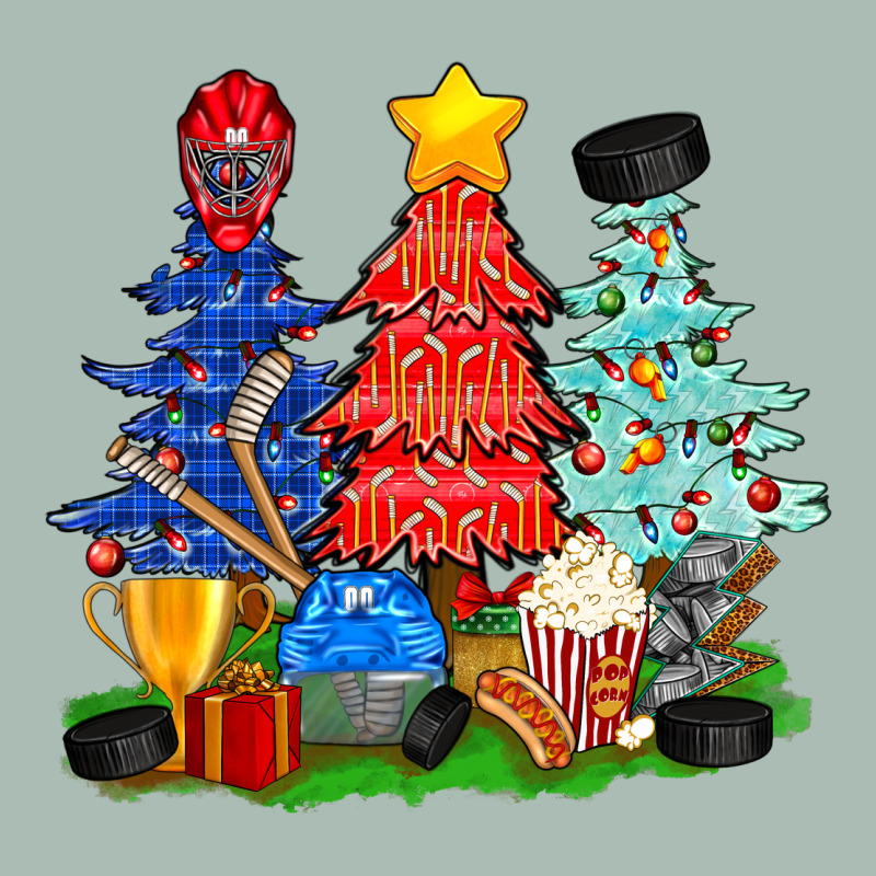 Christmas With Ice Hockey Trees Classic Tee by BundleAndBundleShop | Teevron