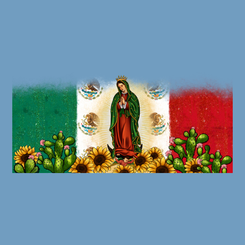 Lady Of Guadalupe Mexican Flag Urban Heavy Tee by JahusDesignShop | Teevron