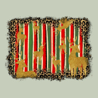 Christmas Reindeers Leopard Background Ladies Tee | Teevron