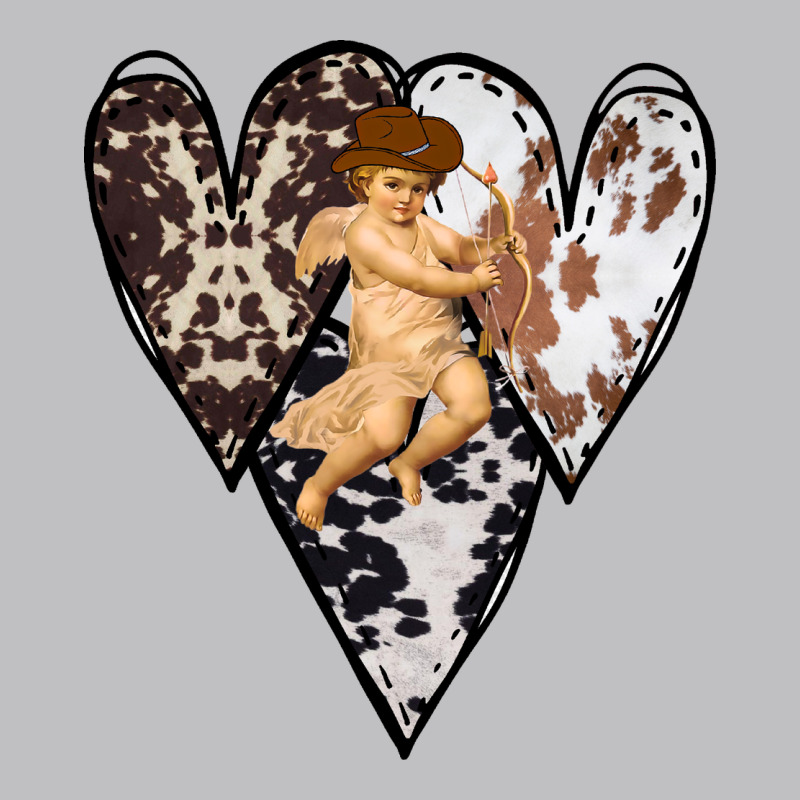 Country Cupid Valentine Cowhide Heart Long Sleeve Tee by Bettercallsaul | Teevron