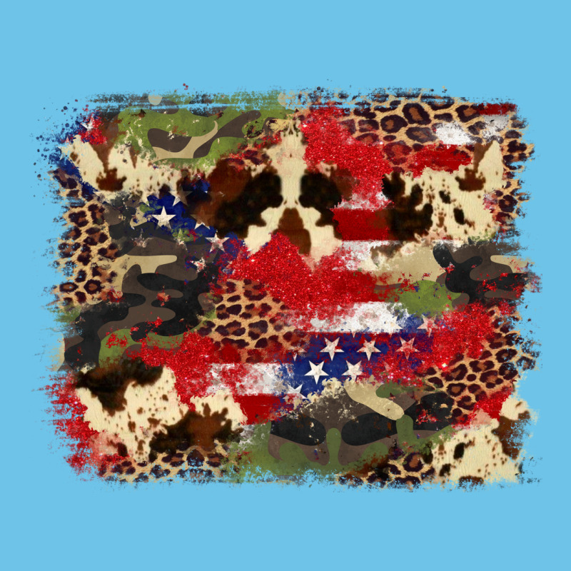 4th Of July American Flagcowhide  Leopard Backgrou Premium Sweatshirt by FaDigitalArtStudio | Teevron