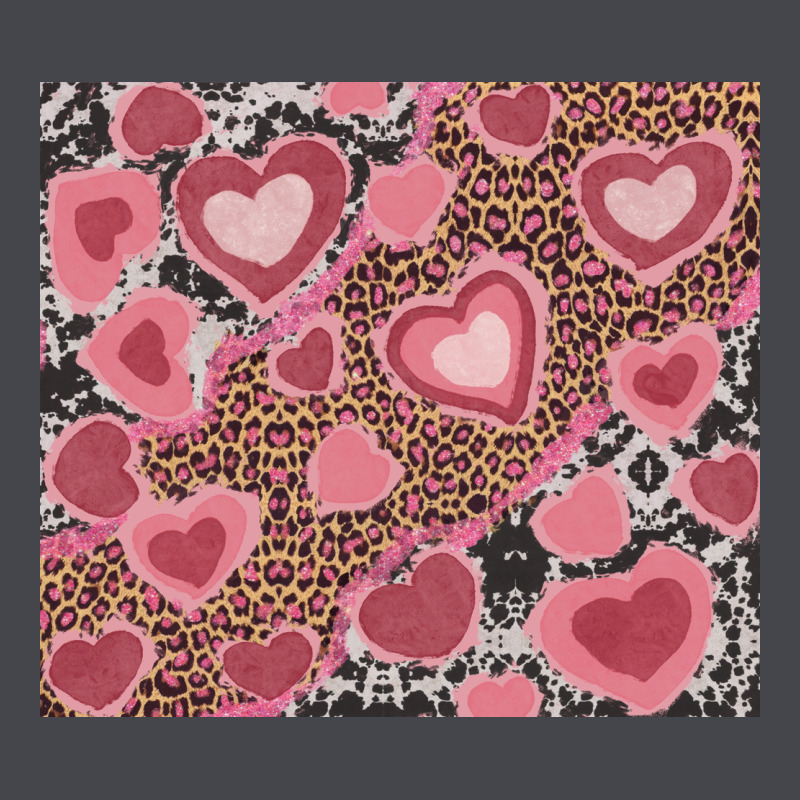 Valentine's Day Hearts With Leopard And Cowhide Long Sleeve Tee by RanaPortraitStore | Teevron
