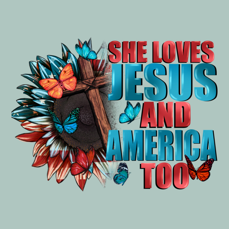 She Love Jesus And America Too Premium Sweatshirt by FaDigitalArtStudio | Teevron