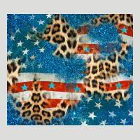 Leopard Glitter American Flag Zipper Hoodie | Teevron