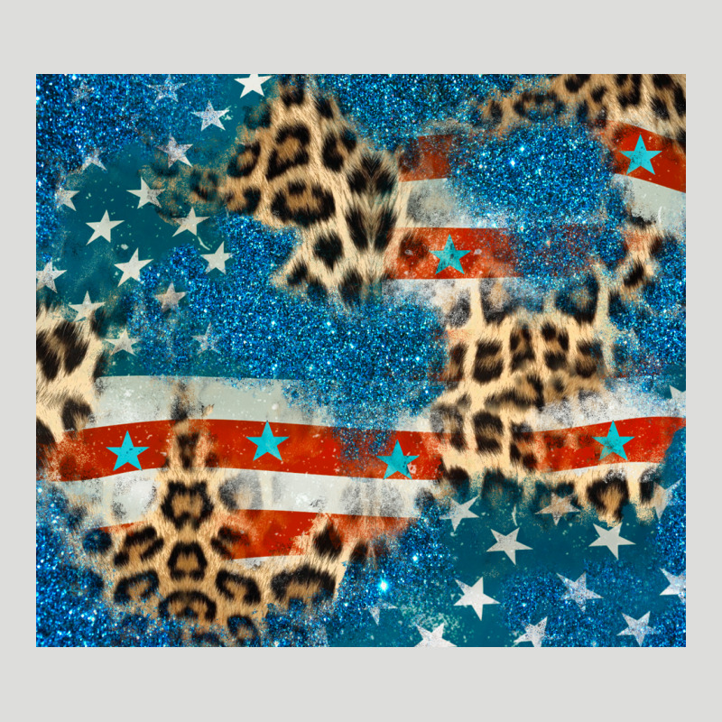 Leopard Glitter American Flag Zipper Hoodie by CowGirlArtShop | Teevron
