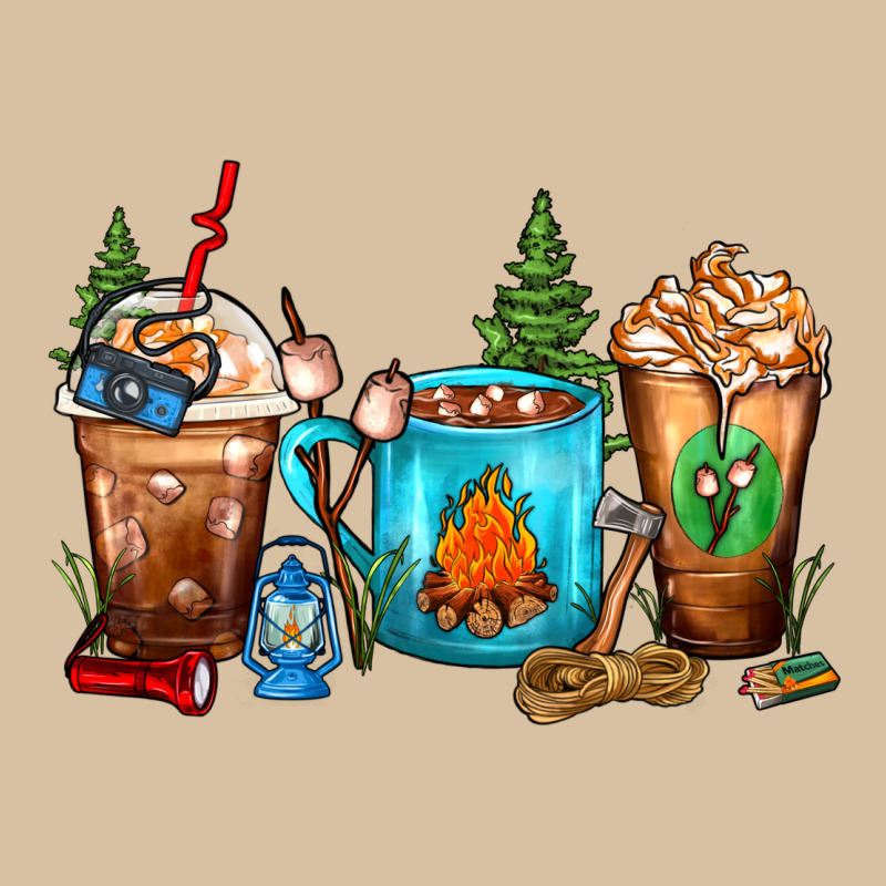 Camping Coffee Cups Heavyweight Hoodie by FaDigitalArtStudio | Teevron
