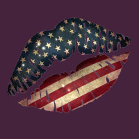 Vintage American Flag Lips Long Sleeve Tee | Teevron