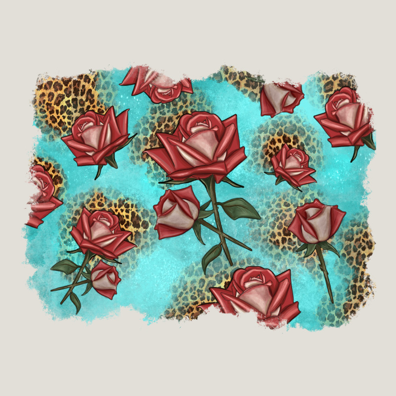 Red Roses With Leopard Background Heavy Core Tee by LillyAllenDesigns | Teevron