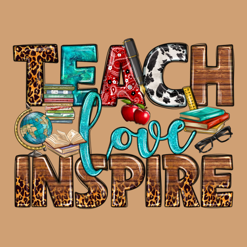 Teach Love Inspire With Leopard Vintage Tee by BundleAndBundleShop | Teevron
