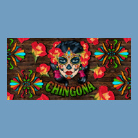 Chingona Sugar Skull License Plate Urban Heavy Tee | Teevron