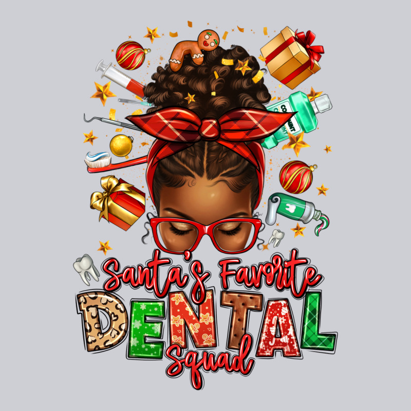 Santa's Favorite Dental Squad Afro Messy Bun Heavyweight Sweatshirt by texasbilliewilder | Teevron