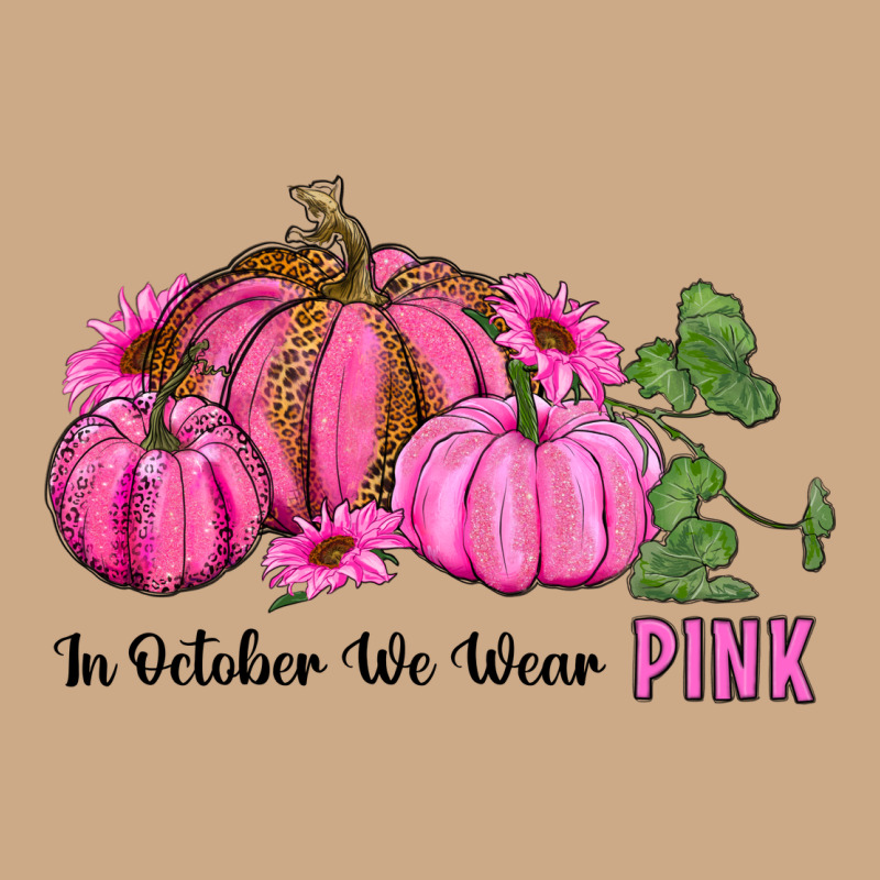 In October We Wear Pink Pumpkin And Sunflowers Vintage Hoodie by RanaPortraitStore | Teevron