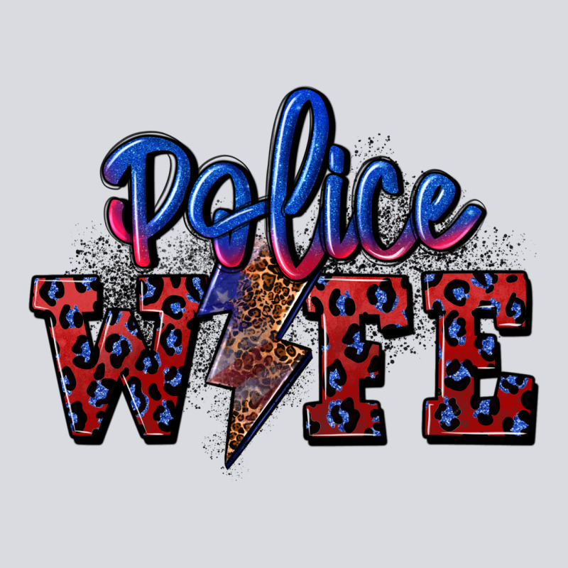 Police Wife With Lightning Bolt Zipper Hoodie by CowGirlArtShop | Teevron