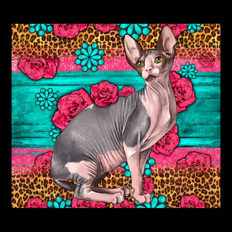 Pink Glitter And Roses Sphynx Cat Ladies Tee by LillyAllenDesigns | Teevron