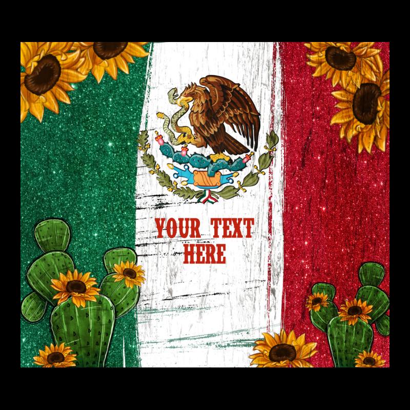 Preview Cactus Sunflower Mexican Flag Ladies Tee by Jasminsmagicworld | Teevron