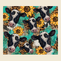 Western Leopard Sunflower Black And White  Cow Ladies Tee | Teevron