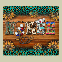 Western Nurse Glitter Leopard Sunflowers Heavy Core Tee | Teevron