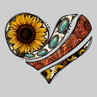 Western Sunflower Cowhide  Heart Premium Tee | Teevron