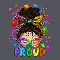 Lgbtq+ Messy Bun With Colorful Stars Vintage Hoodie | Teevron