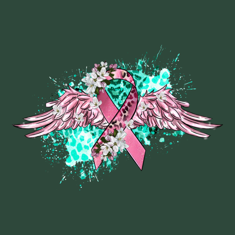 Cancer Ribbon With Angel Wings Zipper Hoodie by CowGirlArtShop | Teevron