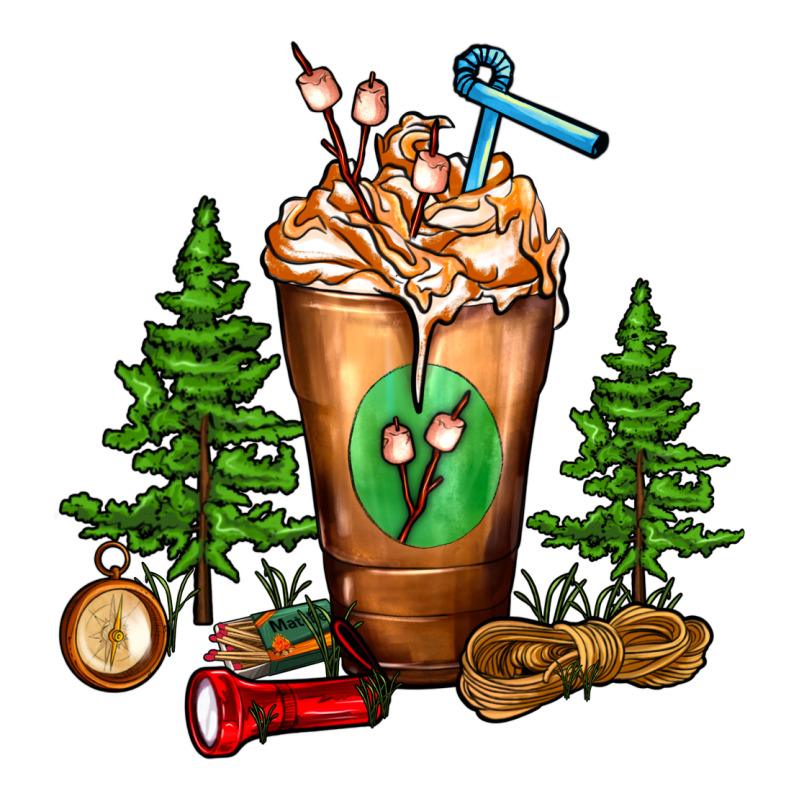 Camping Cold Drink Frappe Heavyweight Hoodie by FaDigitalArtStudio | Teevron