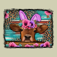 Easter Floral Leopard Cow Heavy Core Tee | Teevron