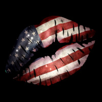 American Flag Lips Long Sleeve Tee | Teevron
