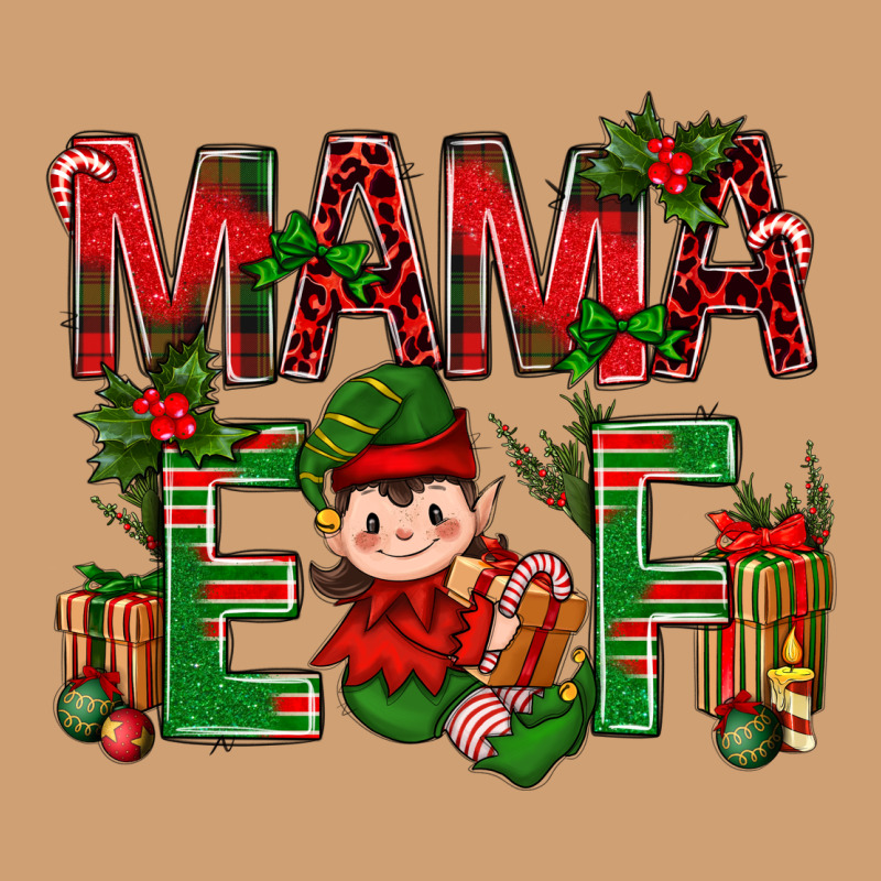 Mama Elf With Gift Christmas Vintage Tee by BundleAndBundleShop | Teevron