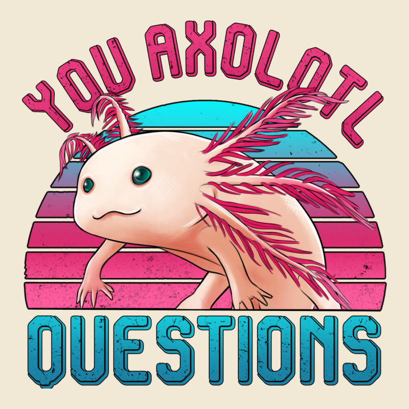 You Axolotl Questions 80's Retro Sunset Ladies Tee by Jasminsmagicworld | Teevron